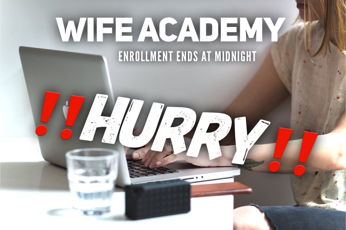 ‼️HURRY, HURRY, HURRY.‼️
Wife Academy Enrollment ends tonight (11:59PM Pacific Time)
18 courses for 9 weeks straight, married or unmarried, this academy is life changing
Enroll here 👉🏾 redefinedtv.bigcartel.com/product/wife-a…