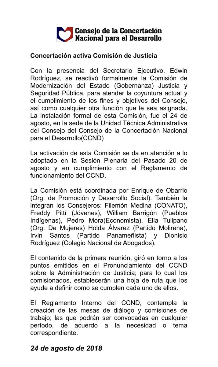 eobarrio's tweet photo. El esfuerzo debe ser uno solo, lo + inclusivo y balanceado, sin afán de protagonismo de ningún sector en particular; y el espacio idóneo es la Concertación, donde ya están todos los sectores representados @EdwinECabreraU @AlvaroAlvaradoC @JCTapiaLMB @CastaliaPascual @HugoFamania https://t.co/xFY2MyXYiK