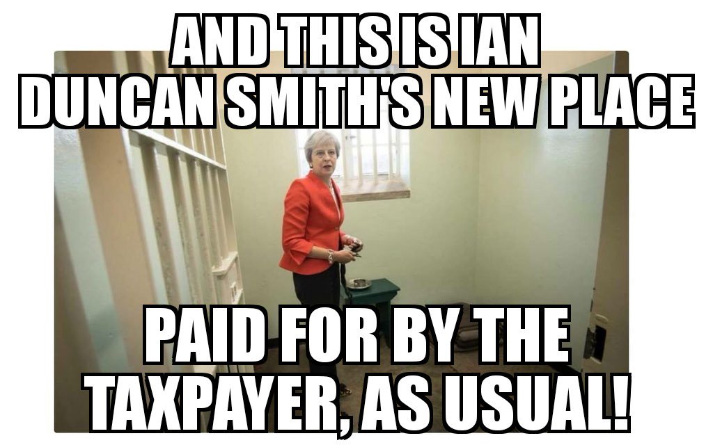 laffterman's tweet photo. Ian Duncan Smith's new, taxpayer funded accommodation is unveiled!
#ToriesOut
#SackIDS https://t.co/1vKmbBvw69