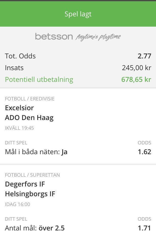 antonforsberg1's tweet photo. @BetssonSV #tuttocupen https://t.co/wqbaasRO3W
