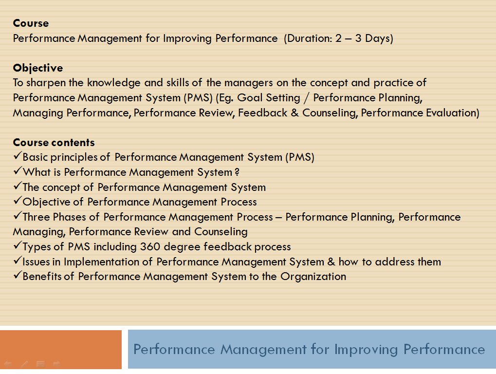 We guide corporate, entrepreneurs and business executives in the field of improving a performance. Here is the course content of 'Performance Management for Improving Performance'
#PerformanceManagement #Performance #BusinessCoaching #corporateCoaching #corporatecoach
