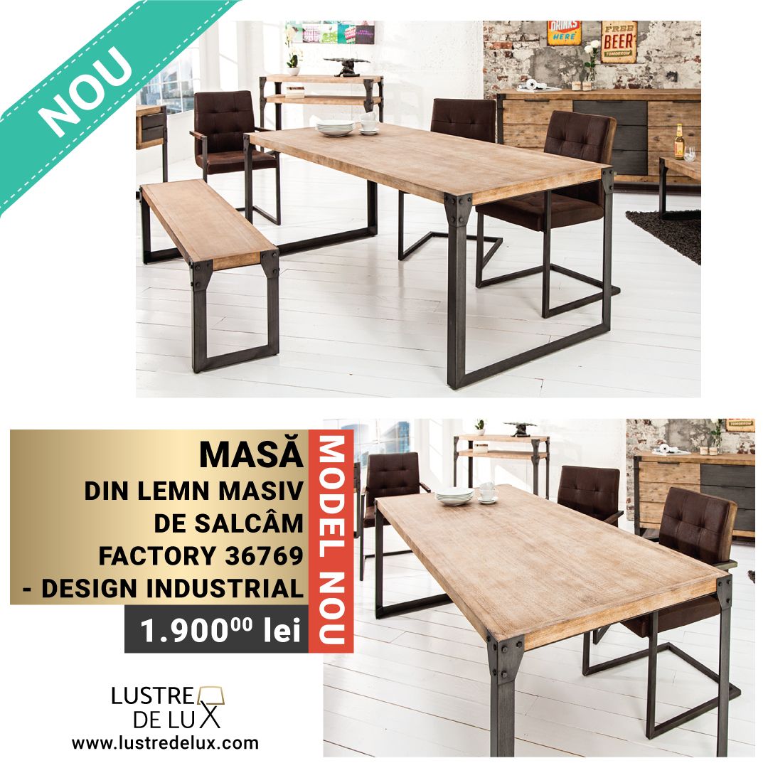 lustredelux's tweet photo. Masă din lemn masiv de salcâm FACTORY 36769 - DESIGN INDUSTRIAL
Comandă online pe https://t.co/IeWH3bYD16
Designul industrial întâlnește lemnul masiv
Masa rezistentă FACTORY 36769 este fabricată din lemn masiv de salcâm și metal. 

#mese #masa #masarezistenta #lustredelux https://t.co/kfy4RI0k8p