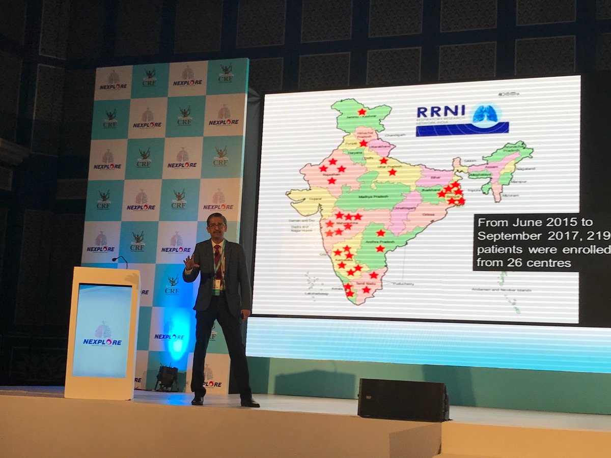 EMBARCnetwork's tweet photo. Wow! The Indian bronchiectasis registry have recruited 2195 patients in just 3 years
Will have a huge impact on the profile of this neglected disease in India
Presented for the first time today by chief investigator Raja Dhar #erstalk #bronchiectasis https://t.co/k2aliCQtyQ