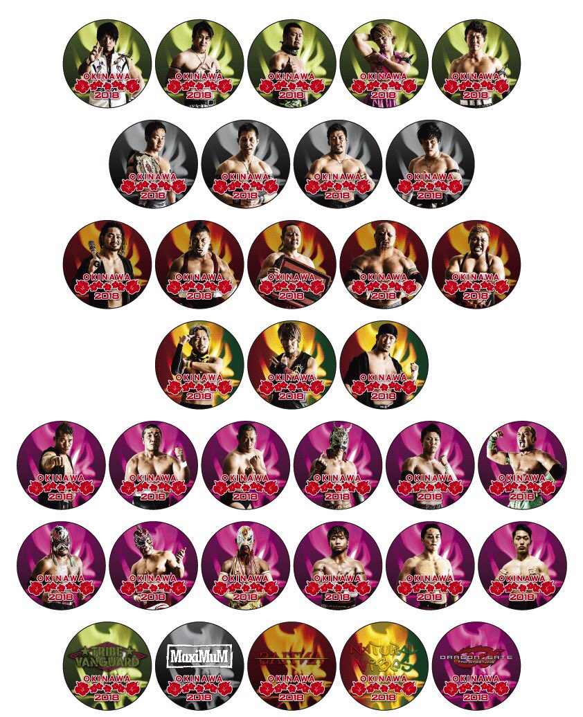 Dragongate オフィシャルグッズ情報 Okinawa 18 57mm缶バッジ発売 定価 各540円 Dragongate Prowrestling ドラゴンゲートファンツアーin沖縄18 Thegateofadventure18 沖縄 T Co Uyvp5c32qw Twitter