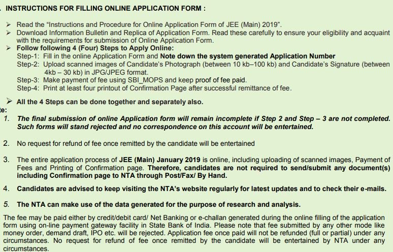 MeerutFiitjee's tweet photo. JEE MAIN 2019 (JANUARY ATTEMPT) : 
IMPORTANT INFORMATION AND DATES AT A GLANCE :
Candidates are advised to go through the Information Bulletin available on NTA‟s website (https://t.co/PDu4y34hLO) carefully and 
ensure their
eligibility to appear in the JEE (Main)-2019. https://t.co/AMRZCnpp4s