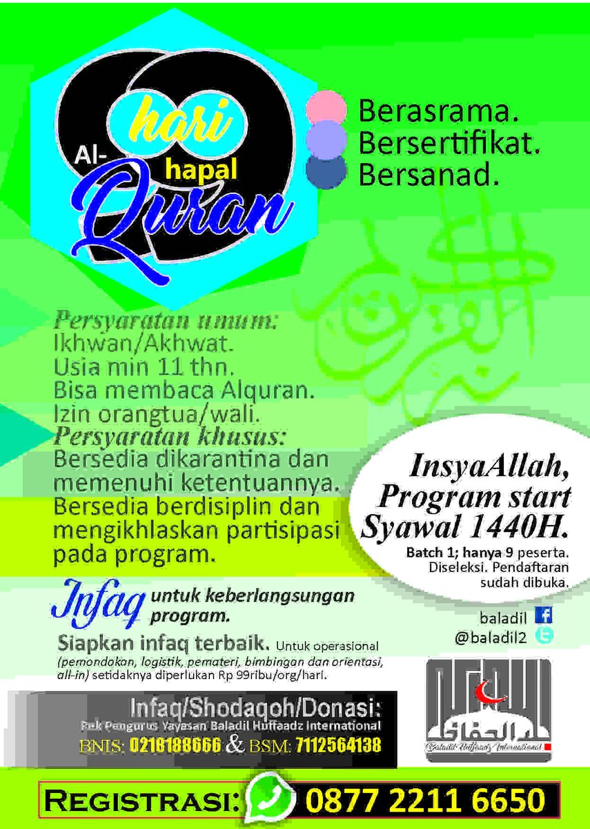 baladil2's tweet photo. Registrasi sudah dibuka. Silakan DM. Salamualaikum. https://t.co/6isJJ2neHP