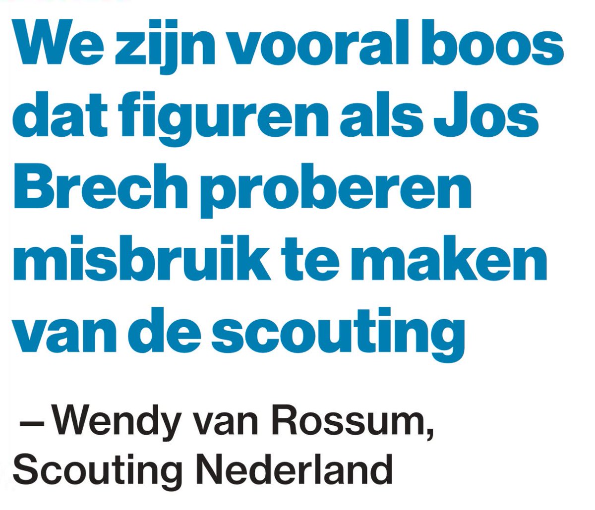 selinaroskam's tweet photo. #Scouting maakt van kinderen een beter mens. En we doen ons uiterste best om foute figuren te weren. Altijd. 

@wendyvrossum , @scouting_nl, slaat terug in het @ADnl. https://t.co/DmsHTUh4am