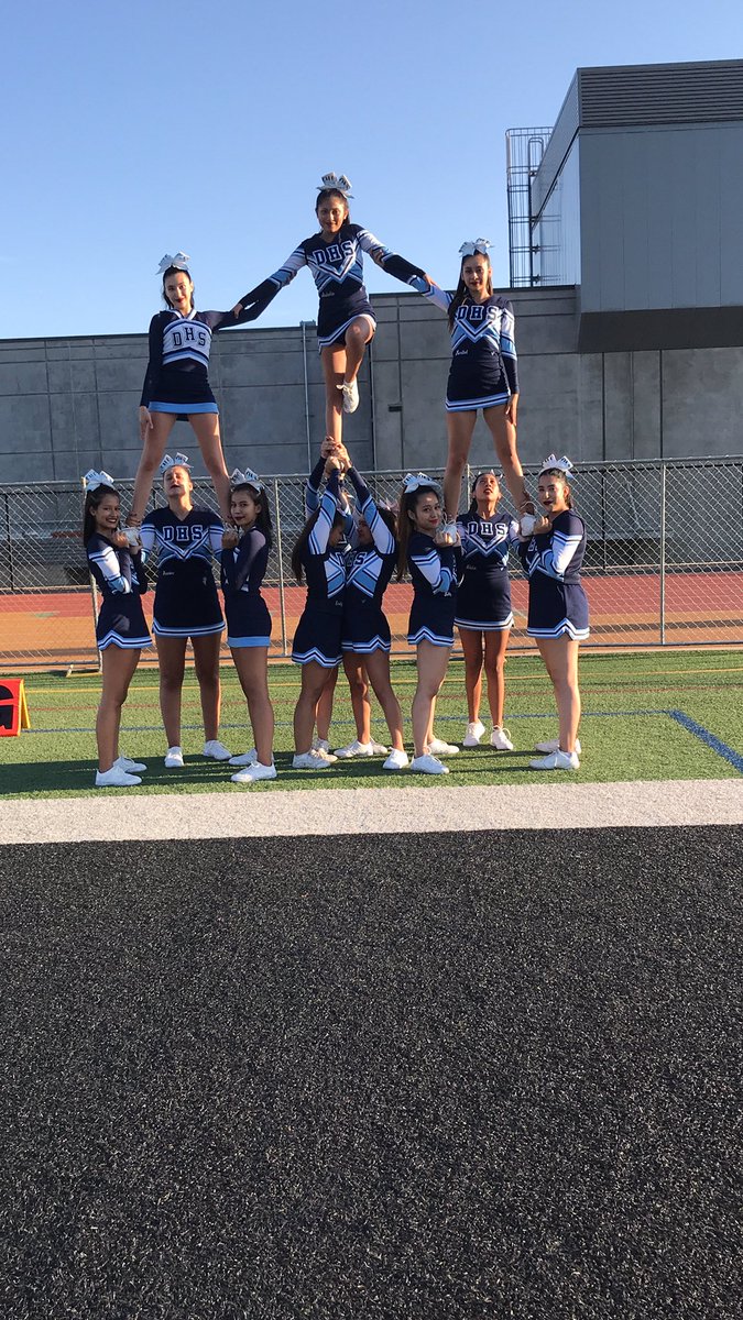 DuarteCheer's tweet photo. Ready, Set, Hit!!! 

Team members more like Team Sisters ! 💙 We are the best D-H- S #LetsGoFalcons #FridayNightLights #DHSCheer 💕🎀💙 https://t.co/pDfgReWRA4