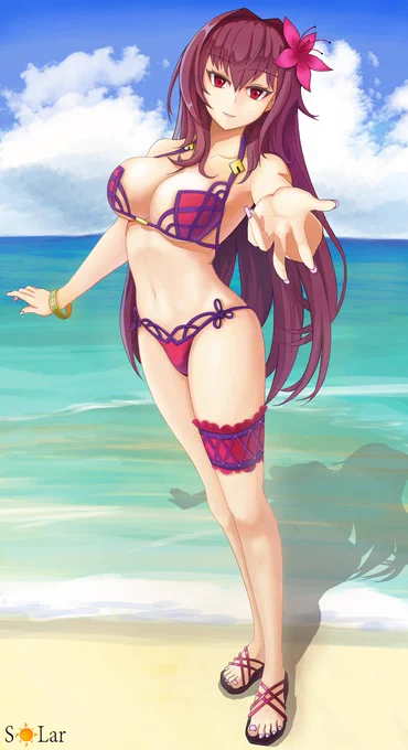 水スカサハ #スカサハ #水着 #おへそ #スカサハ(Fate) #Fate/GrandOrder #FGO #Fate/GO1000users入り https://t.co/TA6tBS8IA4 