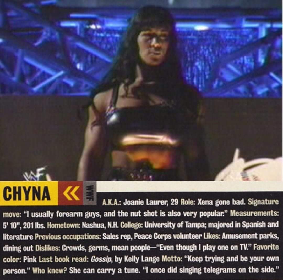angieteamchyna's tweet photo. #Chyna #9thWonderofTheWorld #Legend #Icon #Trailblazer #pioneer #BrokeBarriers #ChynaEvolution #HardcoreQueen #WomensChampion #ICChampion #ChynaStrong #Badass #1stwomantoeverentertheRoyalRumble #ChynaForHallofFame2019
Angie Teamchyna #ChynaLegacy https://t.co/jm7P7MGM6J