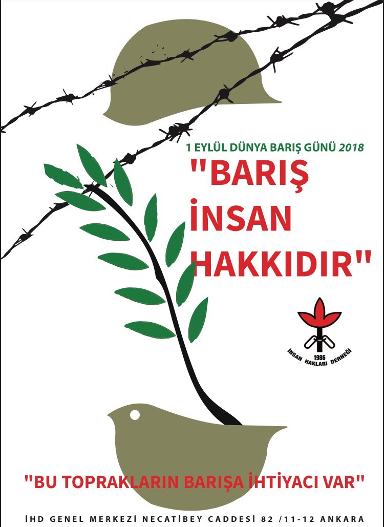 “Dağlar, insanlar ve hatta ölüm bile yorulduysa, şimdi en güzel şiir, barıştır.” Y. Kemal
#1EylülDünyaBarışGünü