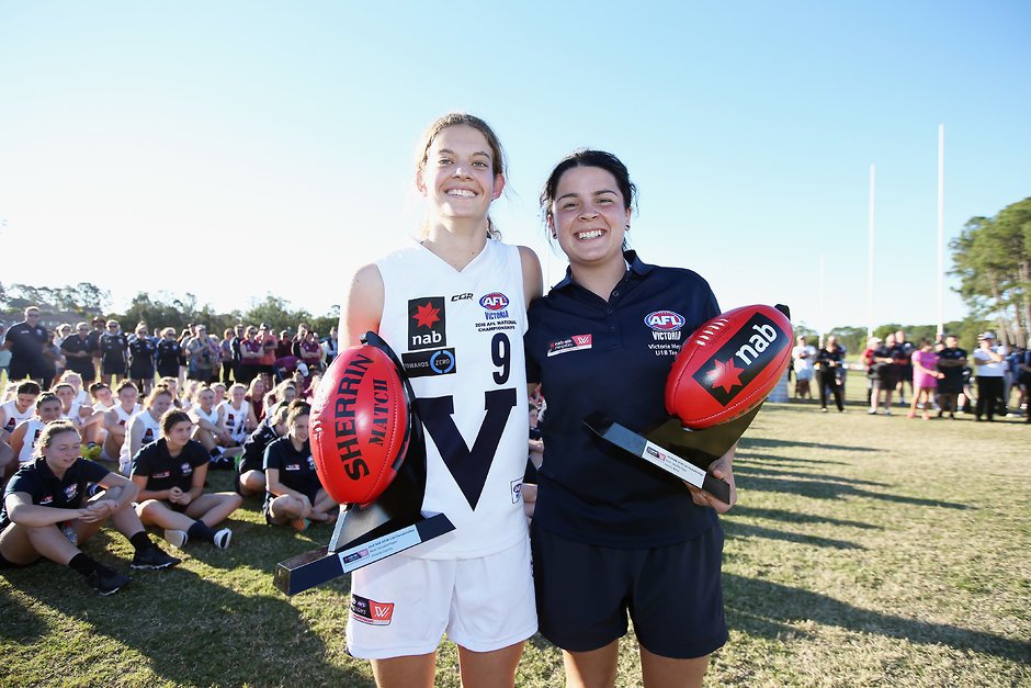 APS_Sport's tweet image. Congrats to @GeelongGrammar School Captain Nina Morrison on her selection in the 2018 @aflw Under 18 All Aust Team! This comes on the back of her equal MVP in the recent U18 Nat Champs. Well done Nina - great achievement! 
Click here for the full team bit.ly/2PkAh3e