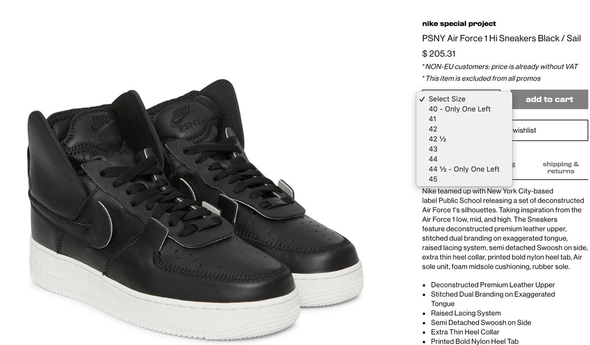 nike air force 1 high dual air white black