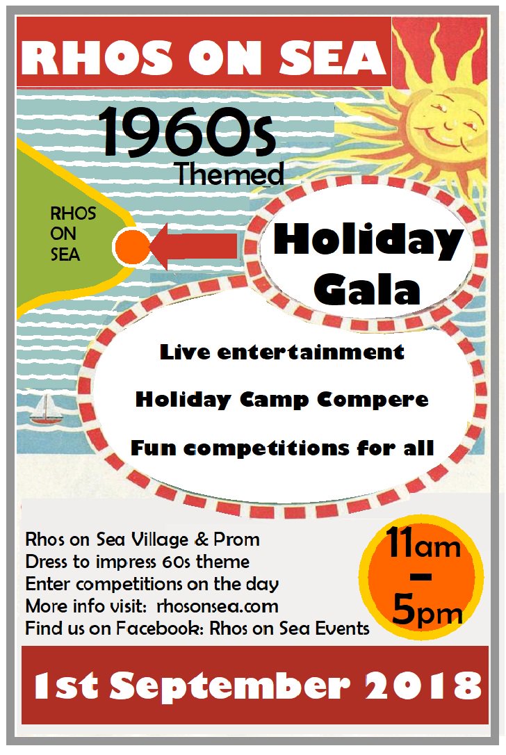 RhosOnSeaEvents's tweet photo. Hi - De - Hi !!! Good Morning Campers! 
Rhos on Sea 1960s Gala is TODAY!! Have a swinging time everyone! https://t.co/rPx8ySobj0