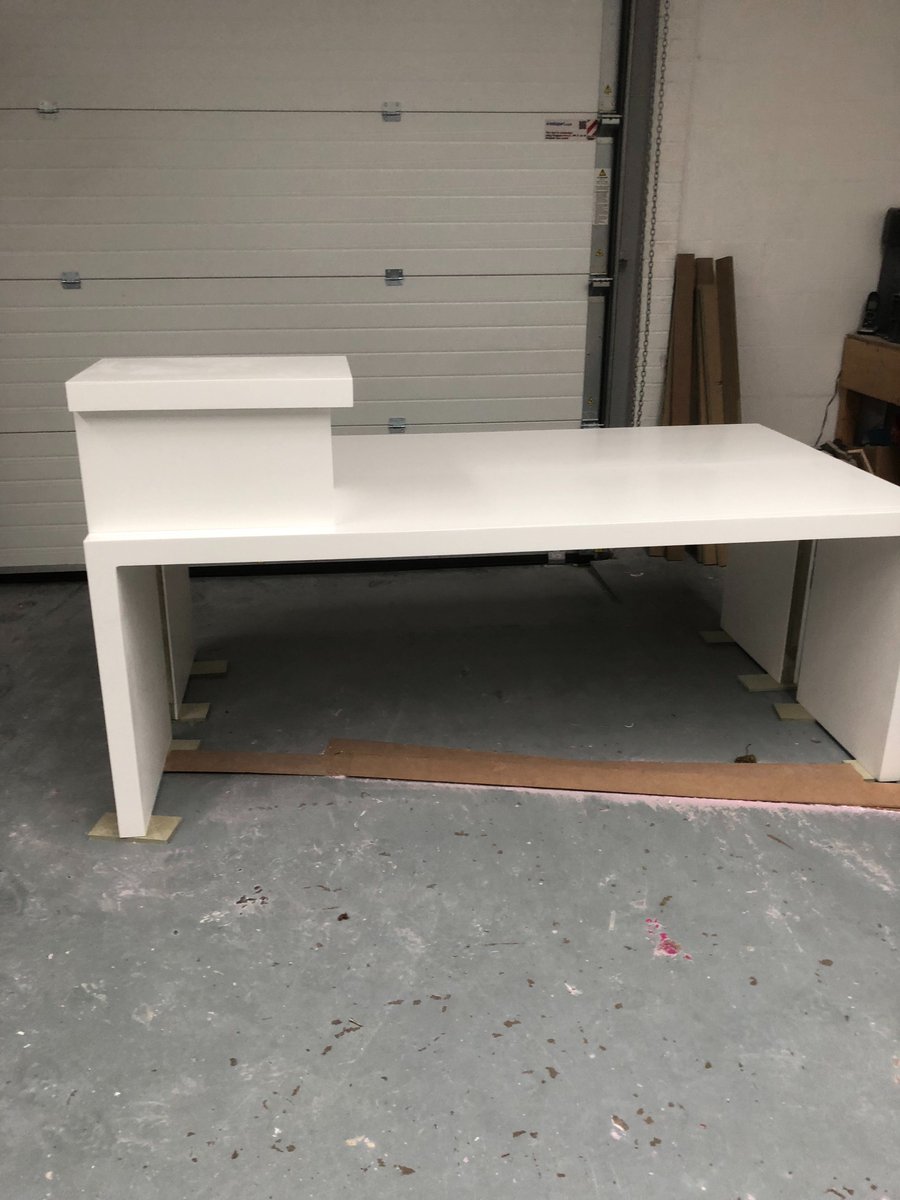 reception desk ready to go with raised signing point , glacier white <a href="/coriandesign/">Corian Design</a> <a href="/JohnBamber6/">John Bamber</a> ,