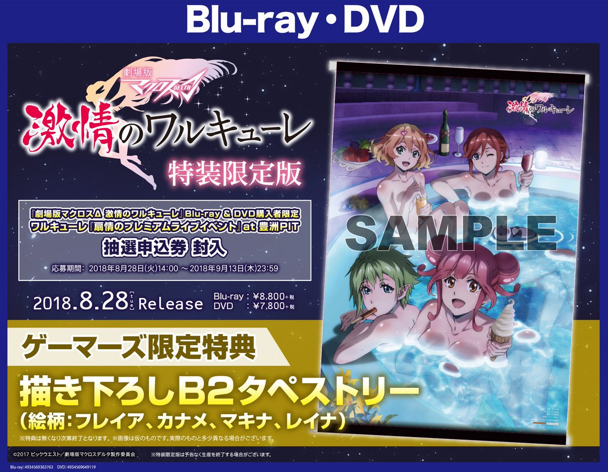 ワルキューレ 描き下ろしB2タペストリー 「Blu-ray/DVD マクロスΔ 