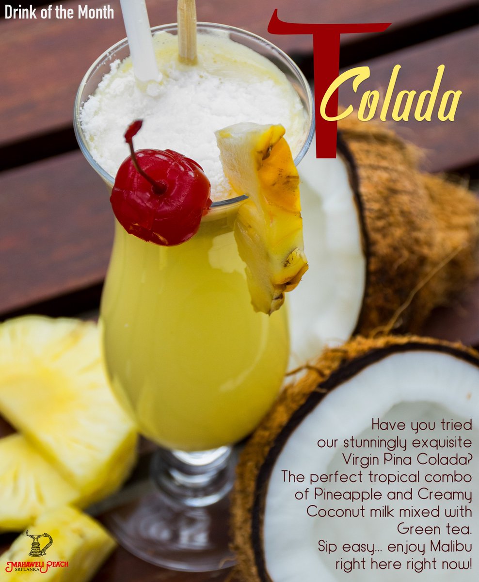 #virginpinacolada #tropical #pineapple #coconut #greentea #malibu #drinkofthemonth #tasty #september #kandy #epicurebymahawelireach