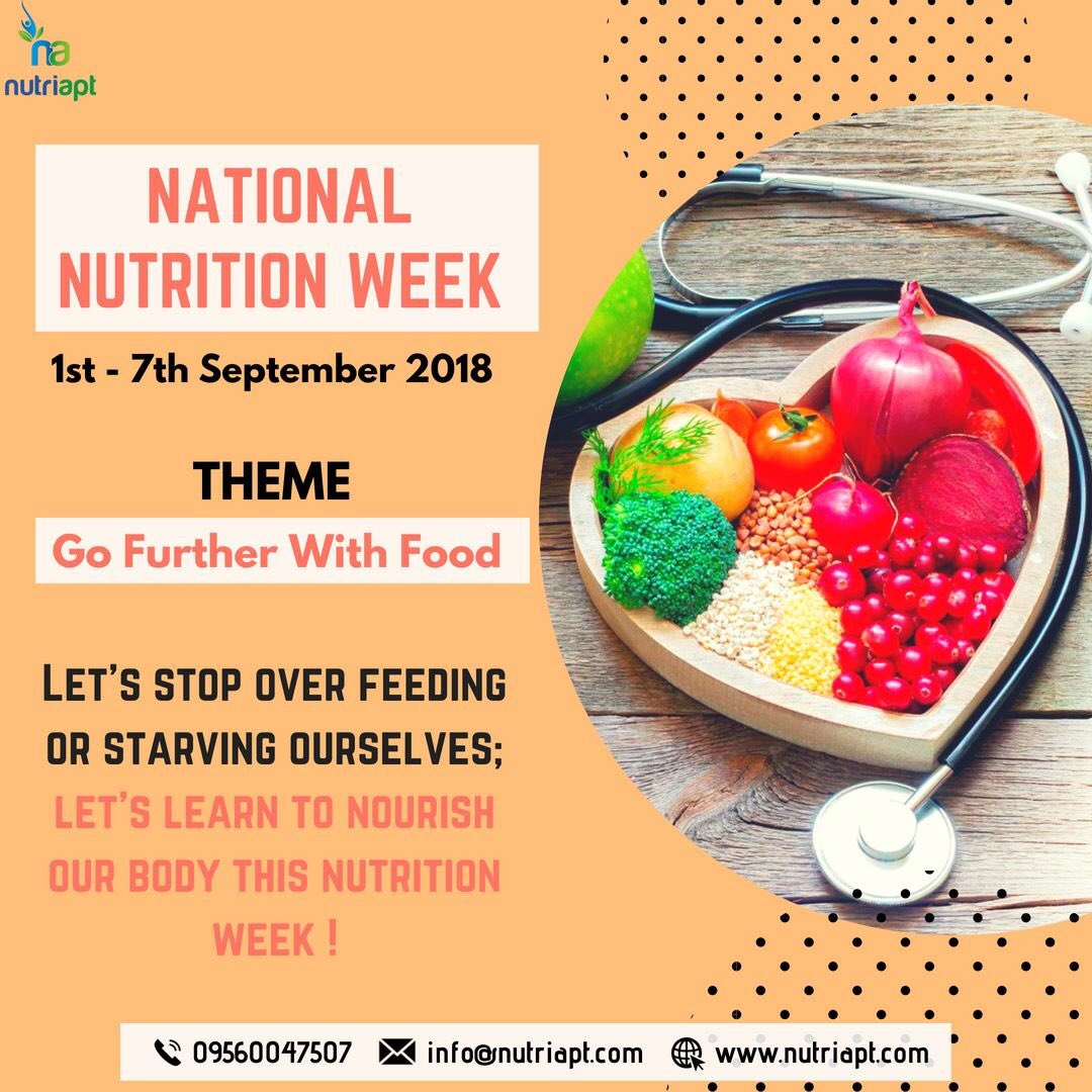 nutriapt's tweet photo. Join us in the celebration of National Nutrition Week!
The #NationalNutritionWeek is observed to celebrate 'Nutrition and Healthy Eating'.
Let's pledge to eat healthy and be #nutrientrich through our nutrition week celebration.
#nutriapt #nutritionweek #healthyeating #health https://t.co/gwgsJR65Zb