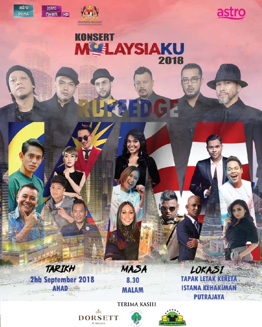 ruffedgeRE's tweet photo. Jumpa disana 🇲🇾🇲🇾🇲🇾

KONSERT MALAYSIAKU 2018

📆 2nd September 2018 (Sunday)
⌚️8:30PM
📍Istana Kehakiman, Putrajaya

#RUFFEDGE #Ruffluv #RUFFEDGE2018 #BringingBackTheLove #Ruffedge20thAnniversary
#MSoul #akuMalaysiaKu https://t.co/88dQhtpC5d