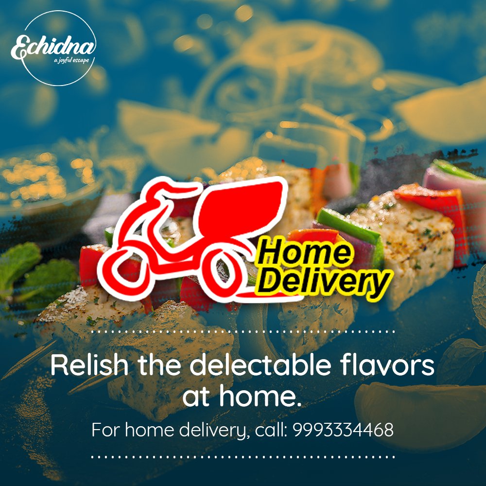 echidnaresto's tweet photo. Flavors that delight you to the core are now available at your doorsteps.
For home delivery, call: 9993334468 or order from Zomato &amp; Uber Eats.

#HomeDelivery #Food #EchidnaRestobrew https://t.co/xt3wI2hDX1