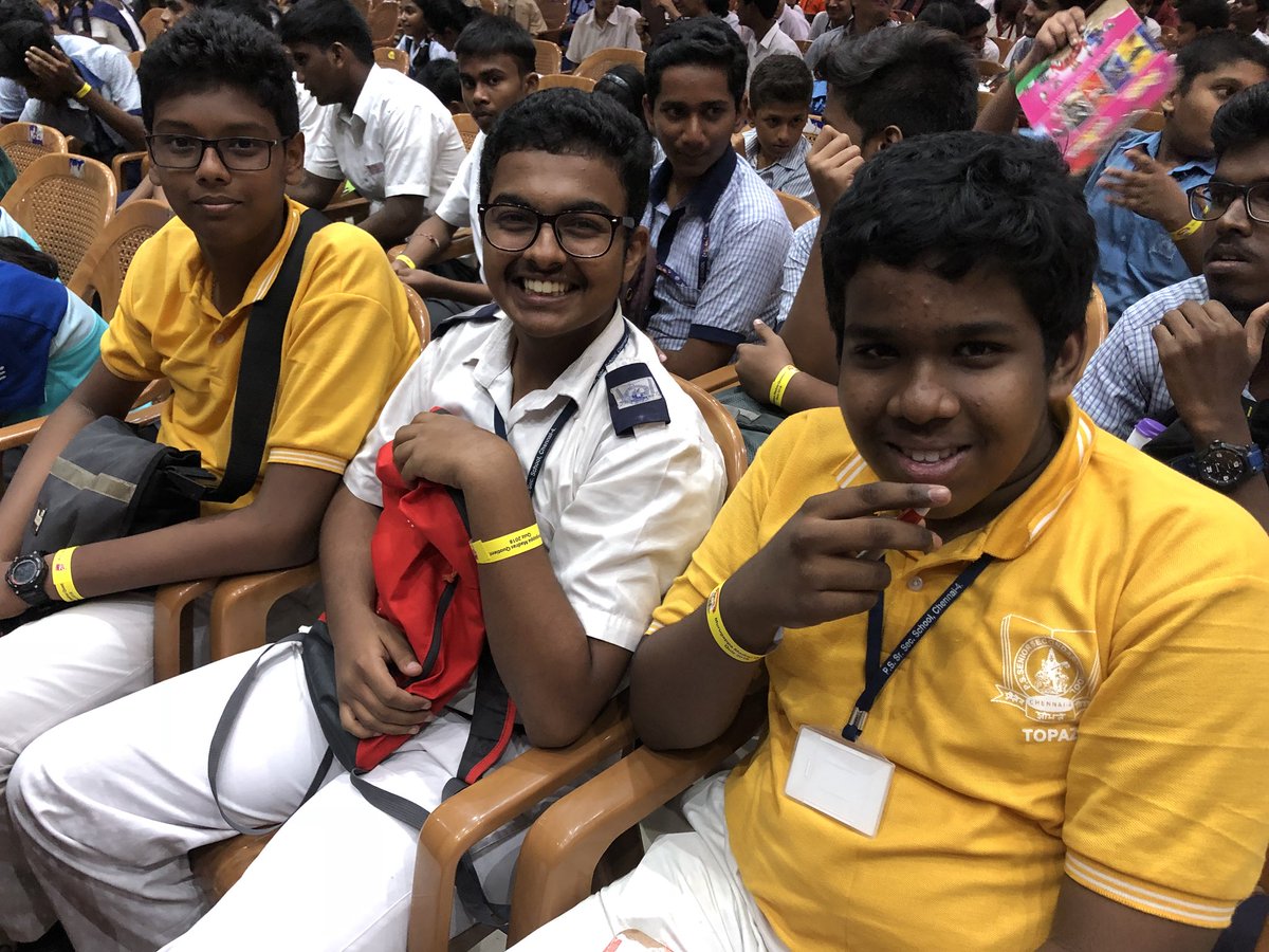 Murugappa_Group's tweet photo. The students from PS Senior Secondary School have come to WIN at #MMQ2018! https://t.co/NZzJGpD3qx