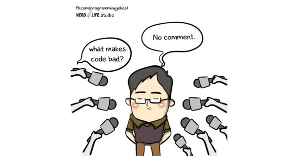 nerd4lifestudio's tweet image. #nerd4life #nerd4lifestudio #nerd4lifecomic #lolmeansshare ift.tt/2MKcq08 &amp;gt;What makes code bad?