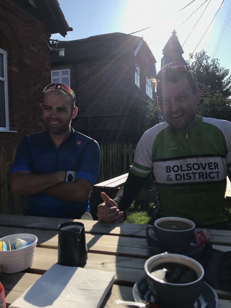 Hey <a href="/100Climbs/">Simon Warren</a> seems jean-Paul has helped himself to Andrews coffee at the cafe!