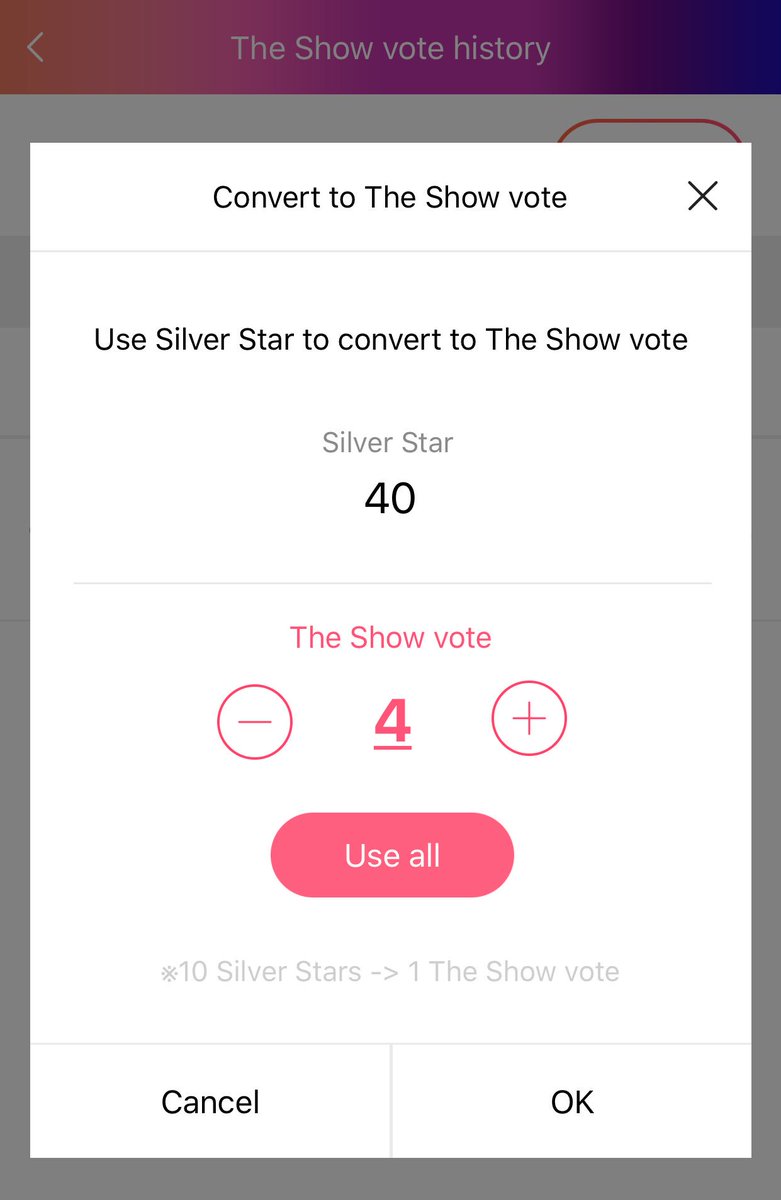 fluffycatsjjj's tweet photo. วิธีเพิ่มพ้อยโหวต The Show
1. อัพรูปในแอป STARPASS 1 รูปจะได้ 20 พ้อย อัพได้ 2 รูปต่อ 1 ชั่วโมง (อย่าลืมเลือกชื่อยงกุกก่อนนะคะ)
2.ดูวีดีโอโฆษณาได้ครั้งละ 10 พ้อย
3.นำพ้อยซิลเวอร์มาแปลงเป็นโหวต เดอะโชว์ 10 พ้อย จะได้ 1 โหวต  
จากนั้นก็นำไปโหวตได้เลย 😻

ใครไม่เข้าใจถามได้นะคะ https://t.co/XIPhxzFxho