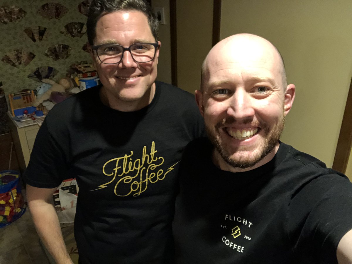 JSNoble's tweet image. Just a couple of @FlightCoffee fanbois.

@djsammyt