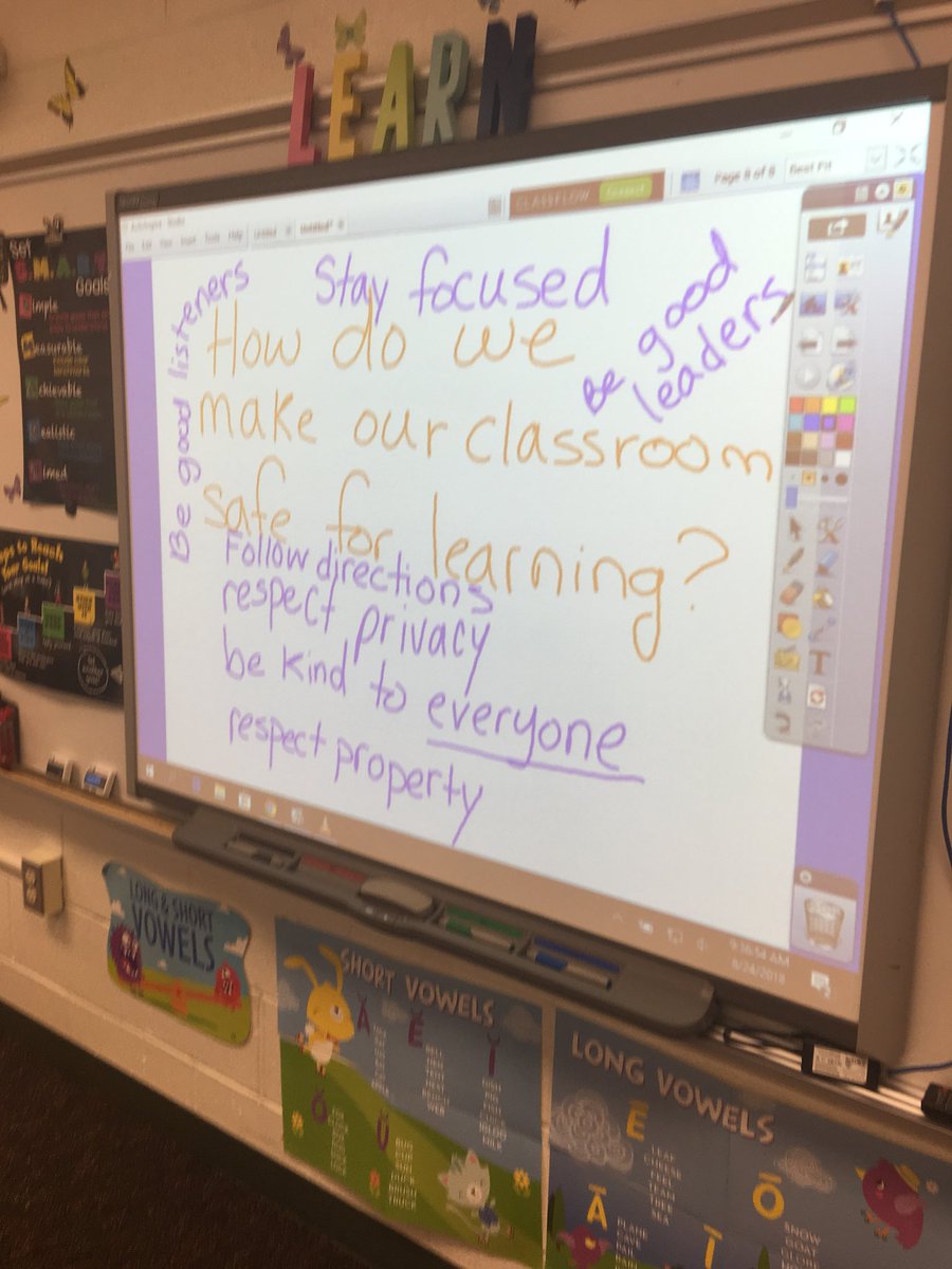 walton147's tweet photo. Students already thinking of great ways to help make our classroom safe for everyone to learn! #CHAMPS https://t.co/hXq1DXgAEN