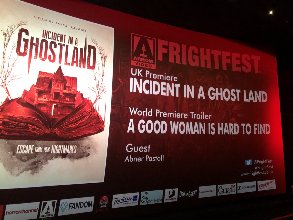 Absolutely loved day 2 film 5 #ff18 #ff2018 so harrowing throughout, confusing and fun, creepy and terrifying. In fact probably the best all round horror I’ve seen at all the #Frightfest events, that’s how much I rated this! Highly recommend #incidentinaghostland