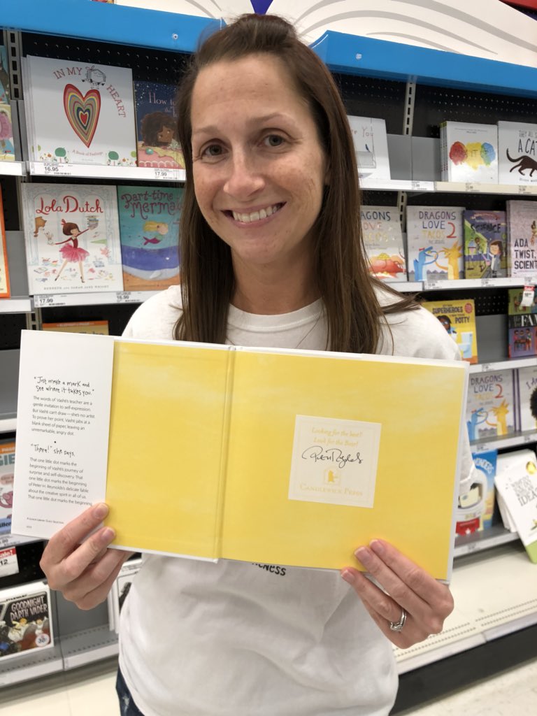 hneal_22's tweet photo. My favorite children’s book of all time. I read it to my kids every year.   I can’t even explain how excited I am!! I found mine in Southern Illinois!! @Target @peterhreynolds #TargetDot #goldenticket #kidlit https://t.co/7TaTF7x0OI