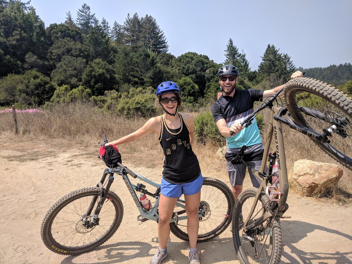 captainandcurly's tweet photo. Mountain biking in Santa Cruz. https://t.co/Hk9mF2p2N0