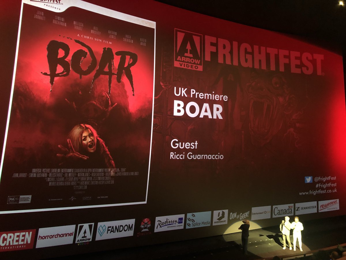 We finally have our first dud <a href="/FrightFest/">FrightFest</a> day 2 Film 6 #ff2018 #ff18 with #boar #boarmovie I thought things were going too well so far! Total waste of time, terrible acting, terrible script, awful creature effects. Boar? More like a total bore! Shocked Universal are distributing