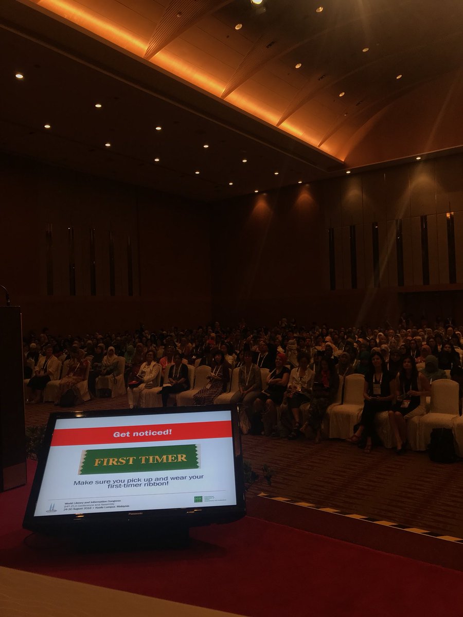 GPSalmeron's tweet photo. Get your #Fisrttime badge if you are a newcomer in #wlic #wlic2018 @ IFLA and join us for coffe! https://t.co/G14hjtIeHr
