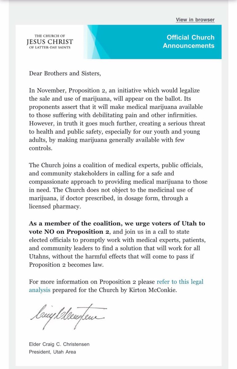 mazdaguy899999's tweet photo. This shit pisses me off 😡 really, trying to use your Religious power to To sway people’s political views #Prop2 #utahprop2 https://t.co/YGcjQ1PF61