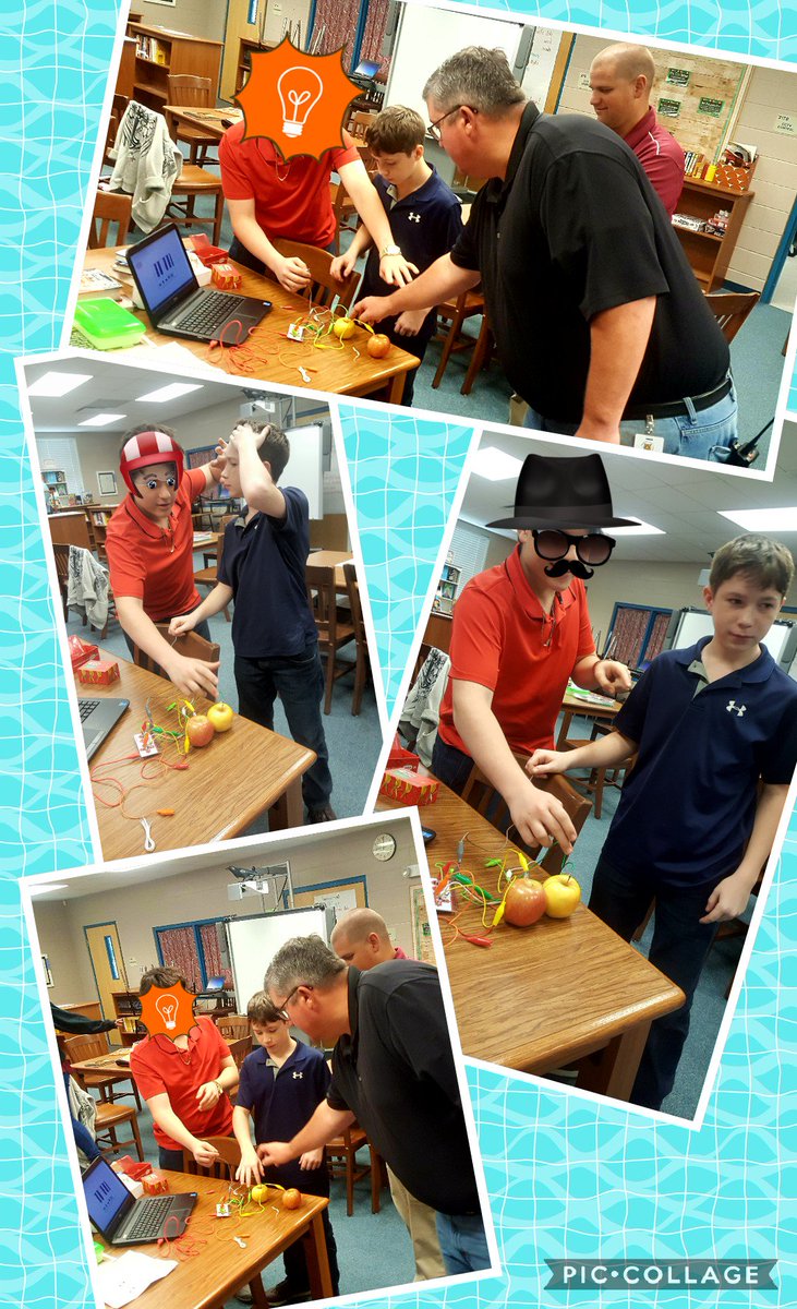 NewHorizons_LC's tweet photo. @BayTech2 Many thanks to Ryan Anderson for getting our first Makerspace going at NHLC!  Our principal even got in on the action!  #MakeyMakey https://t.co/wX3qV8GTL1