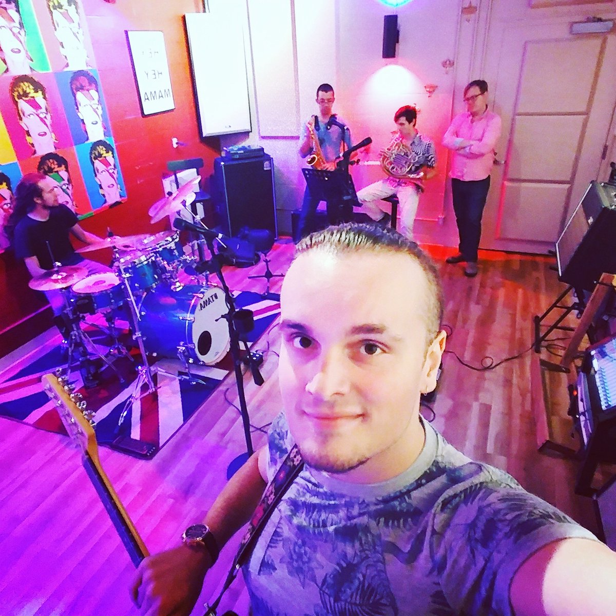 Rehearsing some <a href="/moreaccidentals/">The Accidentals</a> tunes for tomorrow's show in Kalamazoo, MI. We're gonna be jumping in on their set after ours <a href="/BellsBrewery/">Bell's Brewery</a> @LynxMusicTO