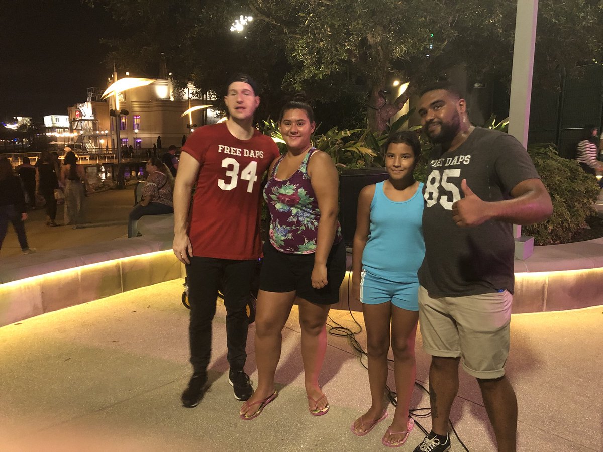 forever_cassy05's tweet photo. I absolutely loved these guys at #Disneysprings In my opinion they were the best show there. Can’t wait to see them next summer!❤️❤️ #Freedaps @FreeDaps https://t.co/54lAa3Qe8y