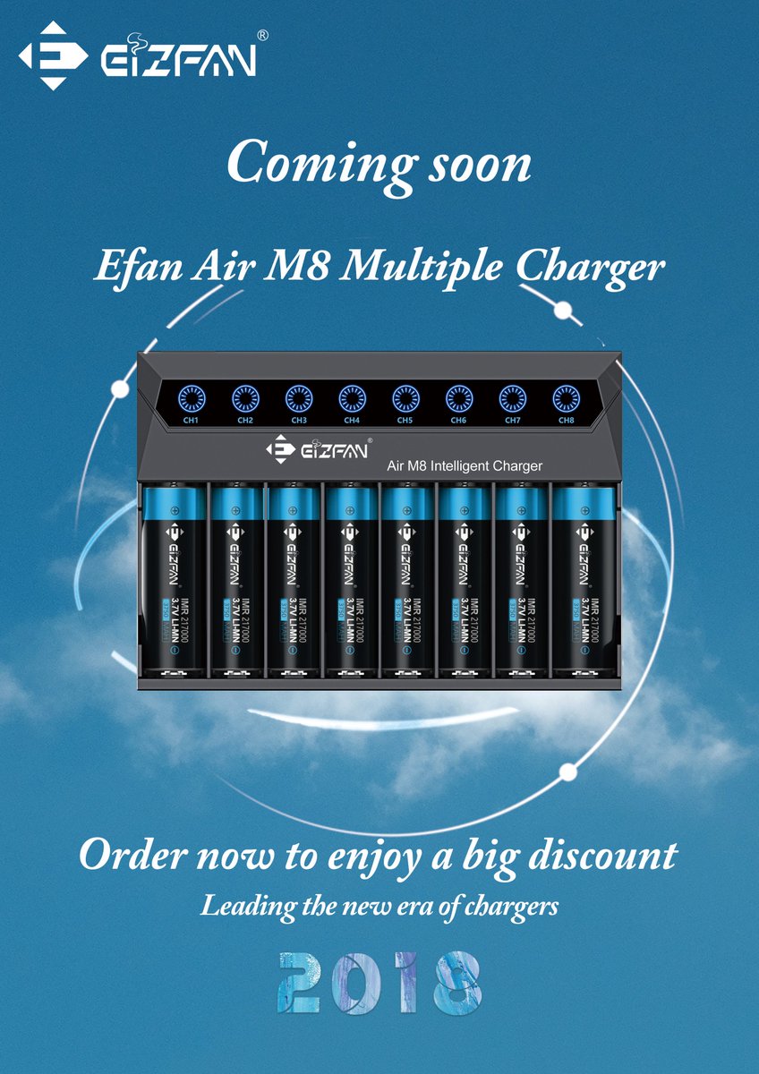 EfanLinda's tweet photo. 2018 Newest EFAN Air M8 Multiple Charger will be released soon, we accept preorder. #efancharger #2018new #batterycharger #vapexpoparis #ecc #vape #multiplecharger #ecigs #EFAN
Email: efan2@sz-worldsales.com
WhatsApp/Tel:+86 13823171593
Skype: efan.sales2 https://t.co/KPvcNaja6V