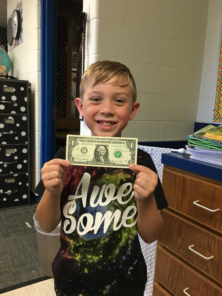snordenWSUproud's tweet photo. This is what happens when you tell a 1st grader (on Monday) that you’ll pay him a dollar if he learns to tie his shoe by Friday... you’ll pay him a dollar! #HeLearned! #IPaidUp #MrsNordensClass #dhefamily #firstgradefun https://t.co/hfUCNexOyb
