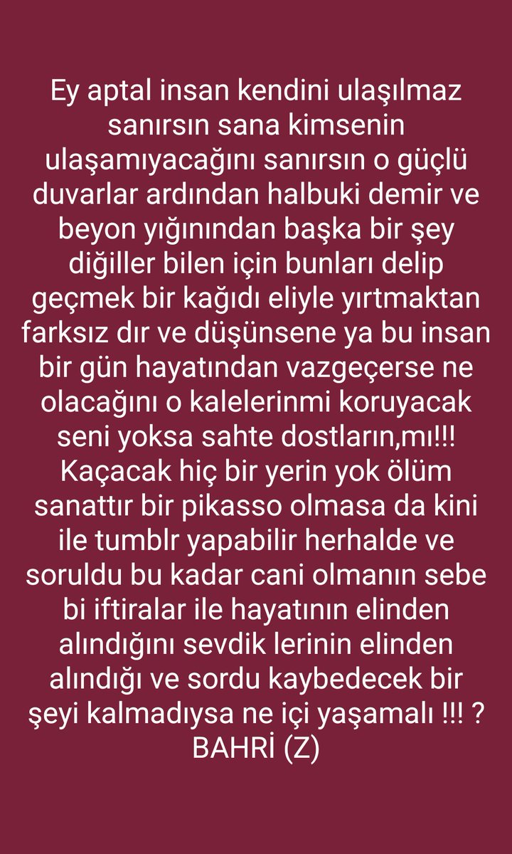 Canım sıkıldıkça yazıyorum bir masumun nasıl bir caniye dönüştüğünü  beğenirsiniz inşallah