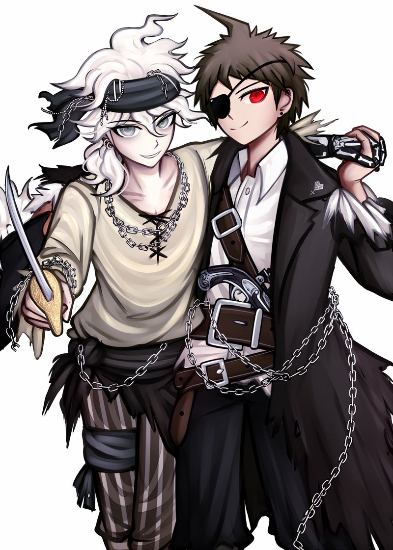 Pirate!Komahina/Hinakoma designs I made for a gift exchange on