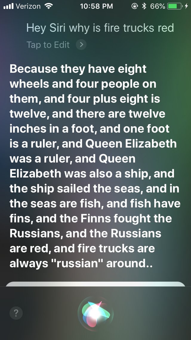 Why are Fire Trucks Red Siri 