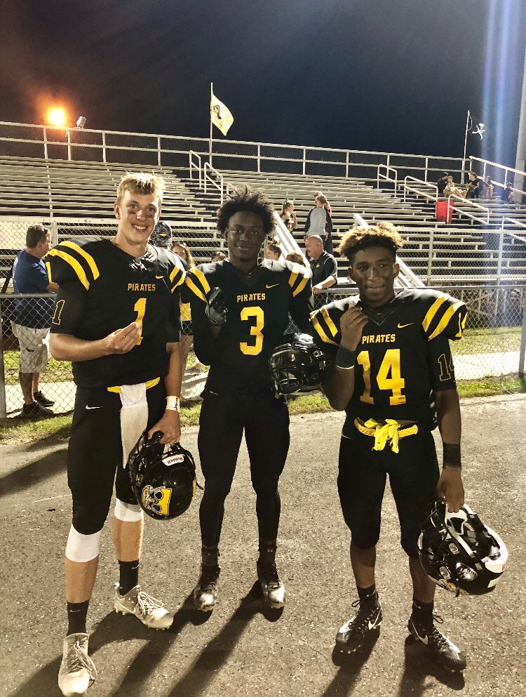 Got the second win tonight vs. Pender (54-7)!  Let’s keep it going Pirates💯  <a href="/Pirates_Topsail/">Topsail Pirates</a> <a href="/JohnnyyBlaze3/">Johnathan Ward</a> <a href="/CoachFrankPonce/">FRANK PONCE 🇺🇸🇳🇮</a> <a href="/CoachHeck_/">Keith Heckendorf</a> <a href="/CoachDrinkwitz/">Eliah Drinkwitz</a> <a href="/DDorseyTV/">Dustin Dorsey</a> <a href="/buzzbrother2/">B. Jason Fowler</a>