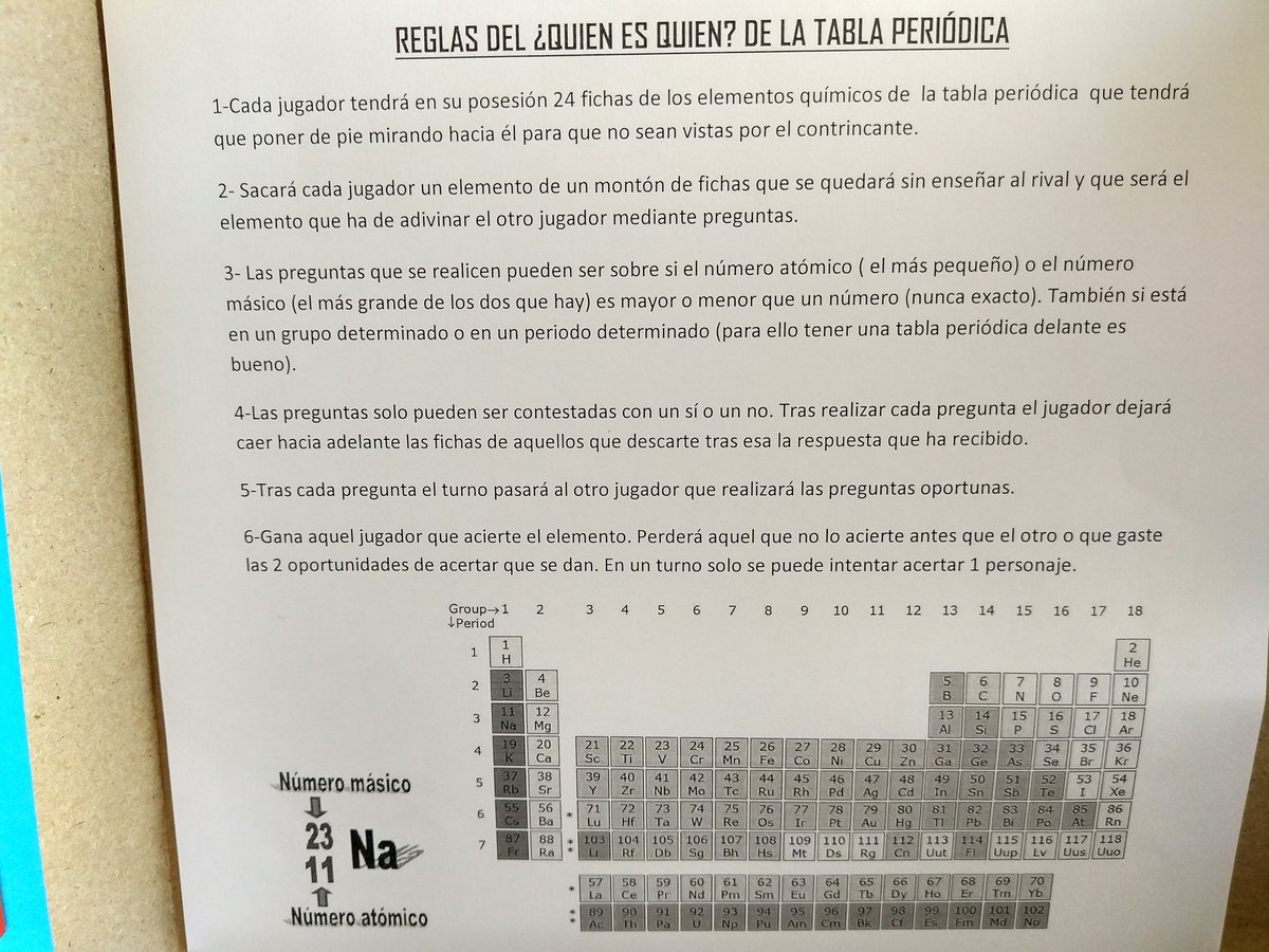 quimicahipolito's tweet photo. Nuevo juego que he creado "Quién es quien de la Tabla Periódica" . Esta vez hecho sobre el juego original.  Solo queda probarlo en algún día de clase. https://t.co/T2eGt7BiKe