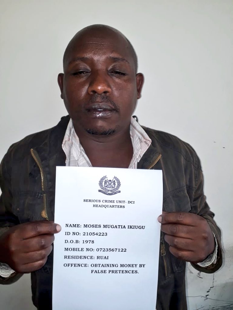 Cofek_Kenya's tweet photo. DCI: Have you ever been conned by these 👇🏿 men with a promise to award you a #tender? The good news is that they were arrested yesterday & the #DCI requests you to volunteer any information to the #SeriousCrimeUnit based at the @DCI_Kenya Hqtrs https://t.co/JRkcO6kDCX