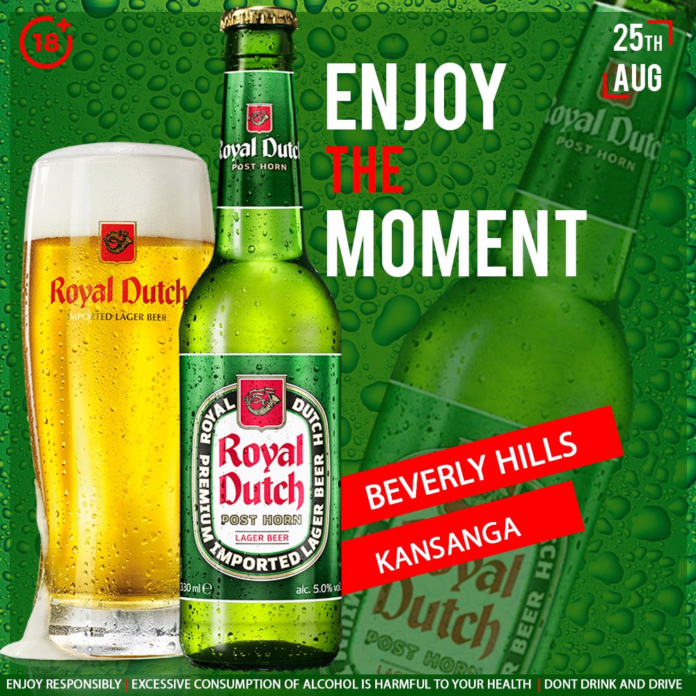 RoyalDutchUG's tweet photo. Spend the weekend with friends in the right places. Check in at Beverly Hills Bar &amp; Restaurant Kansanga today for a great party. #EnjoyTheMoment https://t.co/kpjst0id1H