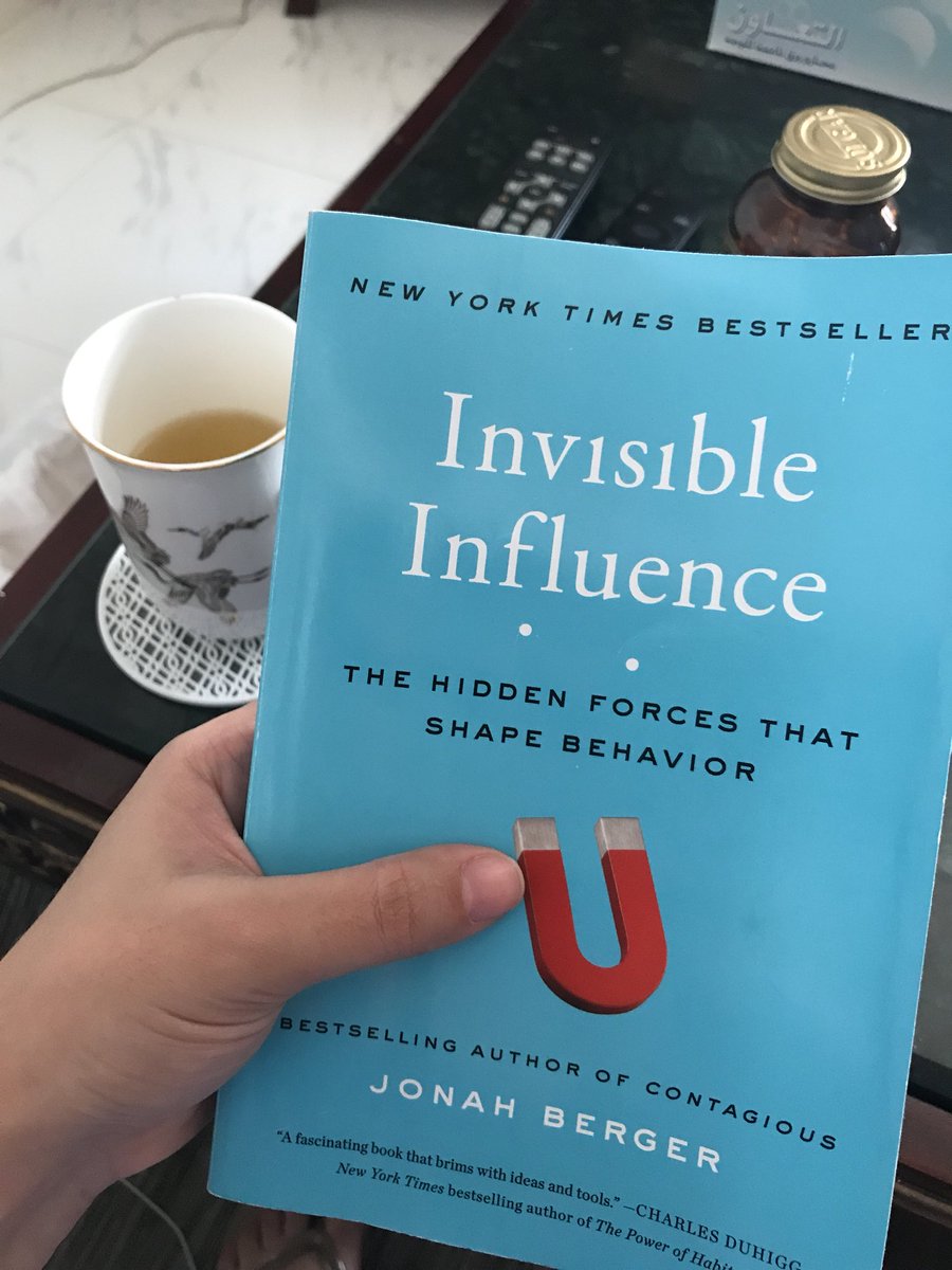 Uaeiyah's tweet photo. Bought this book 2 days ago and cannot stop reading it! Phenomenal! #InvisibleInfluence #JonahBerger @artmisia @faisal_athel @NadaAlZarooni https://t.co/QlF0ziYfBD