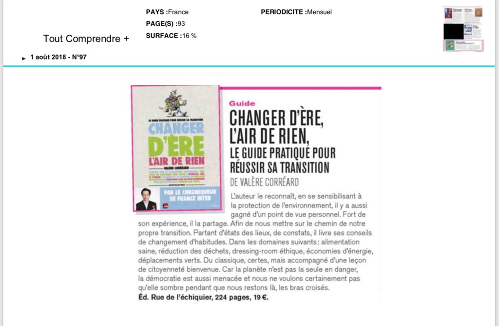 anonymagence's tweet photo. Merci #toutcomprendre pour @valerecorreard @Ruedelechiquier #changerderelairderien https://t.co/xIjB31DTIE